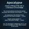 The apocalypse is happening&nbsp;copy