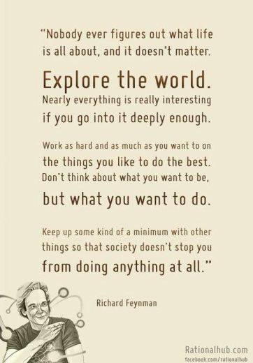 Do what you want-Richard Feynman