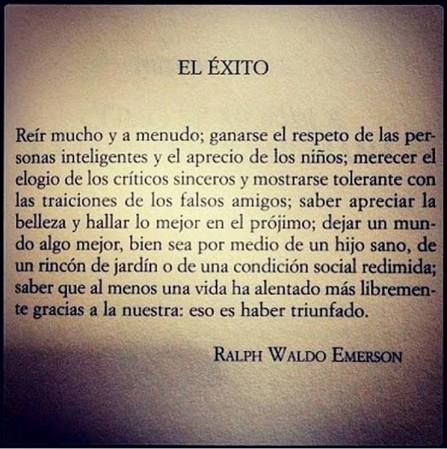 El exito-Ralp Waldo Emerson