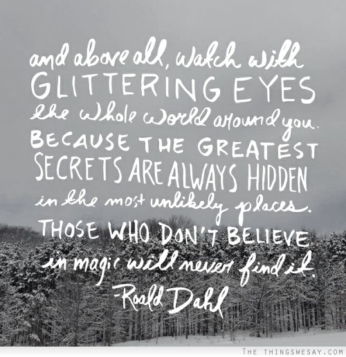 Belive in magic to find it